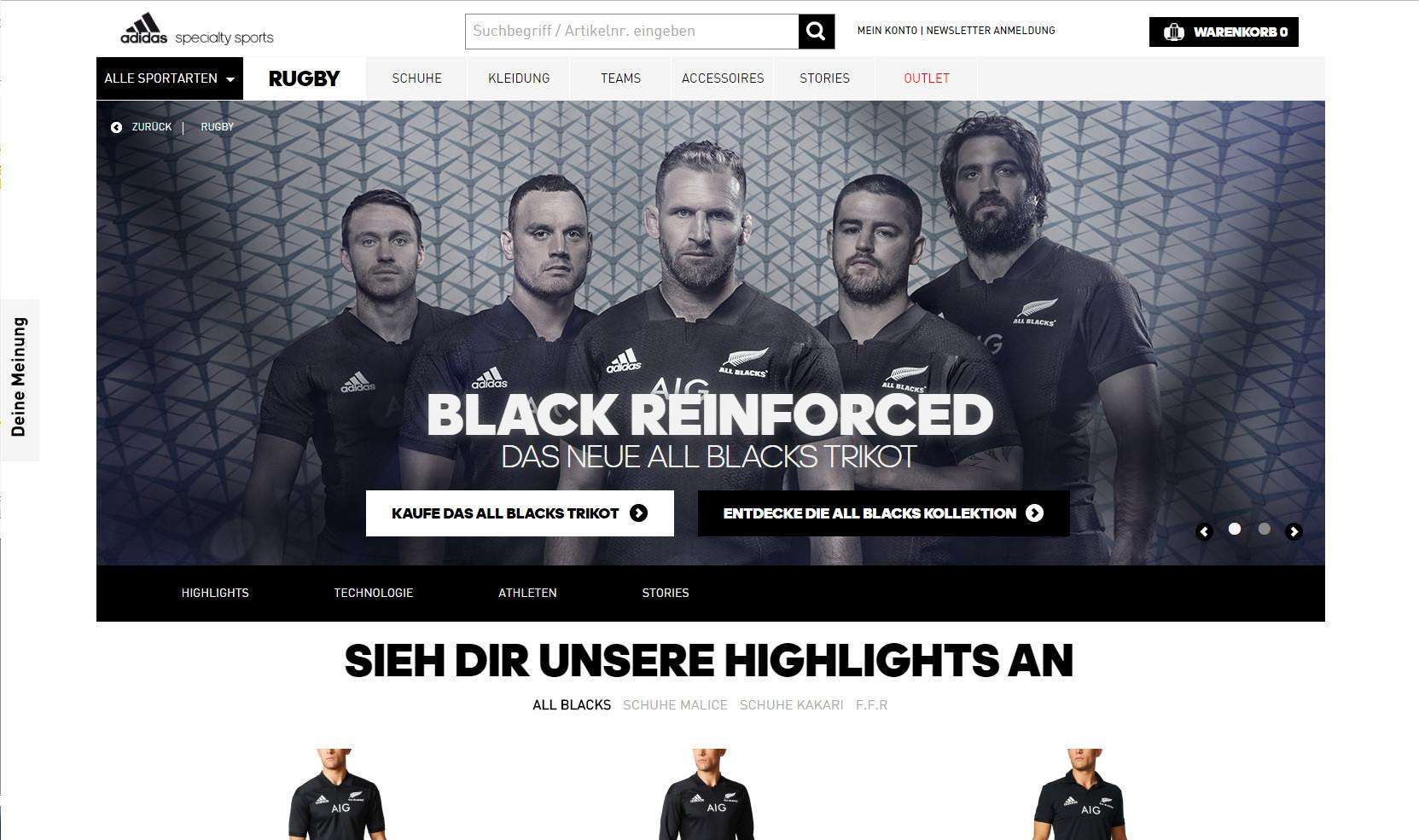 Offizieller Adidas Onlineshop für Randsportarten wie Rugby, Handball, Radsport, Ringen, Schwimmen oder Gewichtheben.