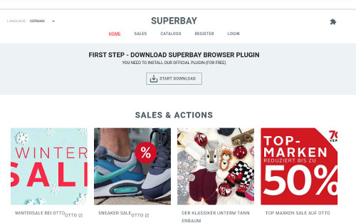Superbay - Zugang für Internationale Kunden den Zugang zu exklusive Online Shops in Europa